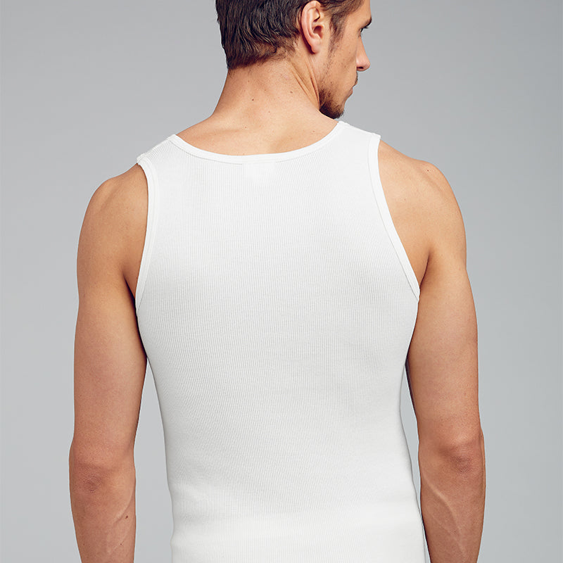 Jockey® 1pc Men's Classic Ribbed Knit Singlet | Cotton Combed | 1613WHITE