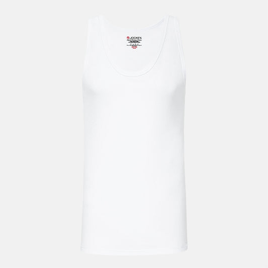 Jockey® 1pc Men's Classic Ribbed Knit Singlet | Cotton Combed | 1613WHITE