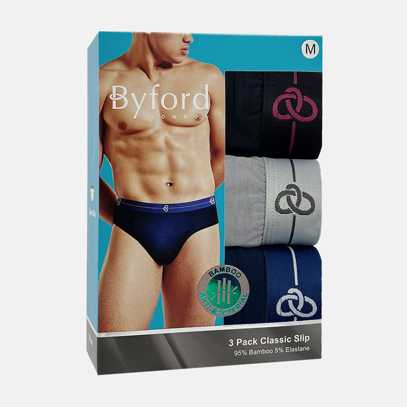 Byford 3pcs Men's Briefs | Bamboo Elastane | Classic Slip BMB308631AS1