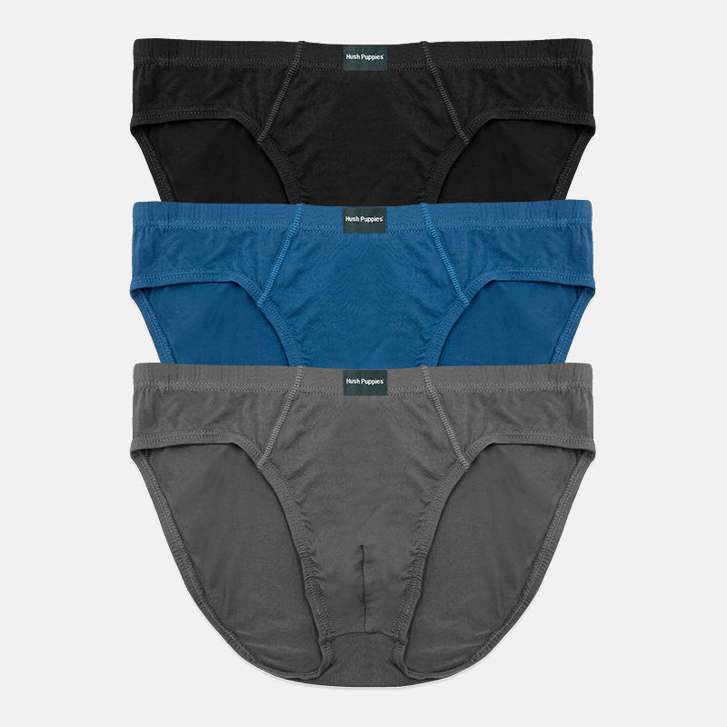 Hush Puppies 3pcs Men's Mini Briefs | Bamboo Spandex | BP2322