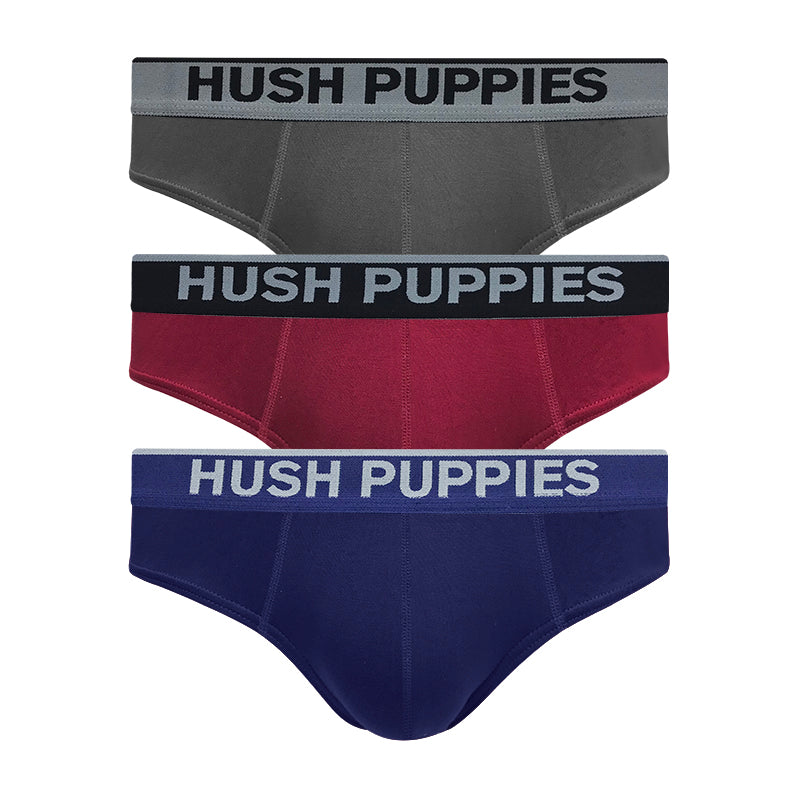 Hush Puppies 3pcs Men's Mini Briefs | Bamboo Elastane | HMB702178AS1