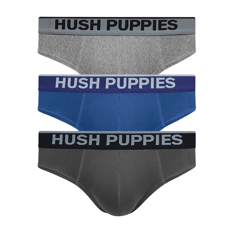 Hush Puppies 3pcs Men's Mini Briefs | Bamboo Elastane | HMB702178AS1