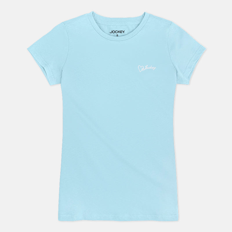 Jockey® Ladies Round Neck Basic Tee with Embroidery | JLT358945