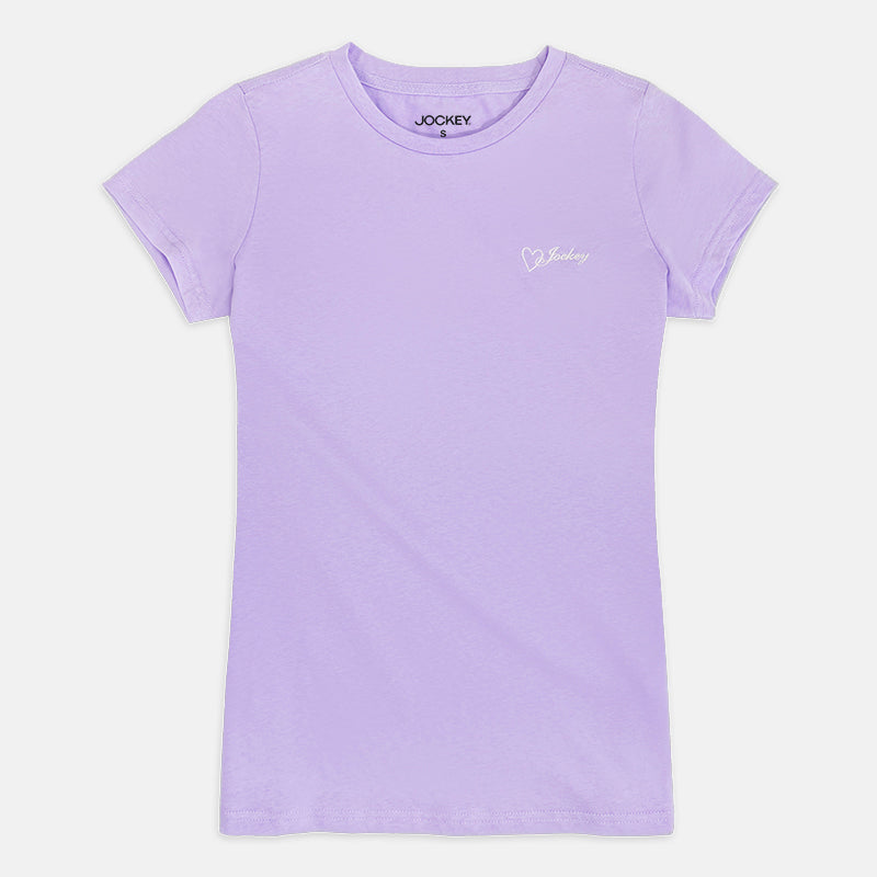 Jockey® Ladies Round Neck Basic Tee with Embroidery | JLT358945