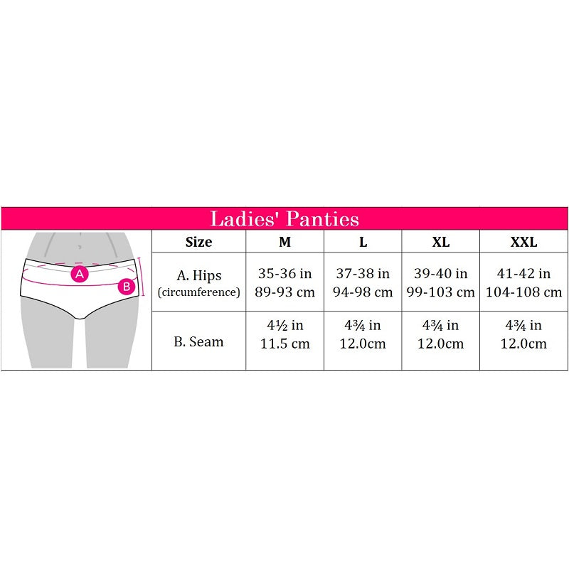 Hush Puppies 5pcs Ladies' Midi Panties | Cotton Spandex | Essential D | HLU008958AS1