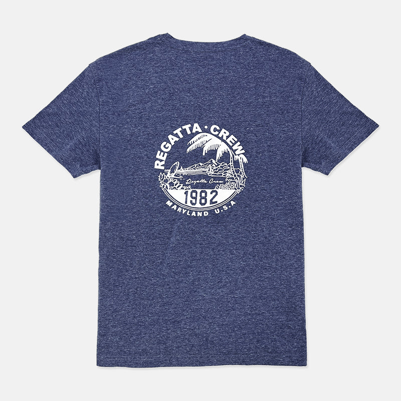 Regatta Crew Men's Round Neck Graphic Tee | Cotton | RMT278487