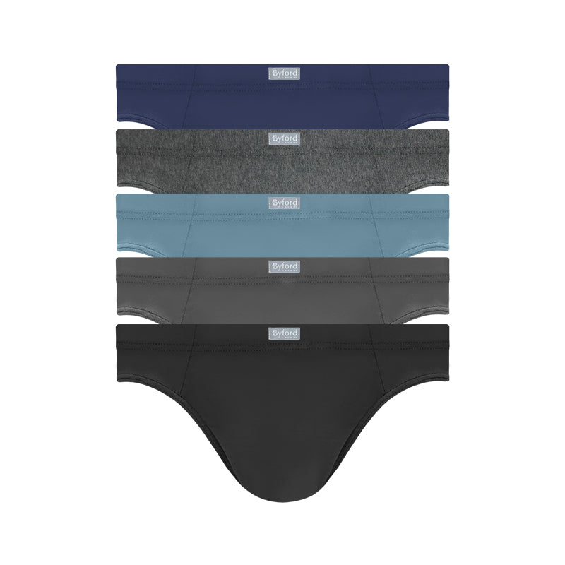 Byford 5pcs Men's Mini Briefs | Combed Cotton | BMB207993AS1