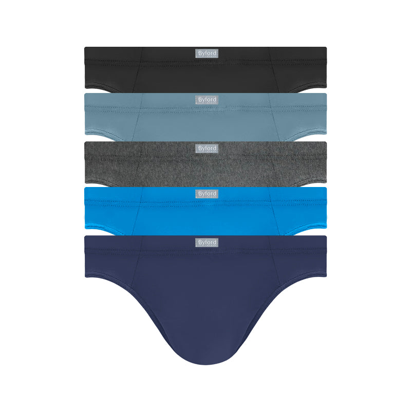 Byford 5pcs Men's Mini Briefs | Combed Cotton | BMB207993AS1