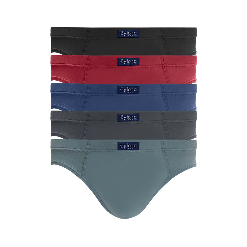 Byford 5pcs Men's Mini Briefs | Combed Cotton | BMB907264AS1