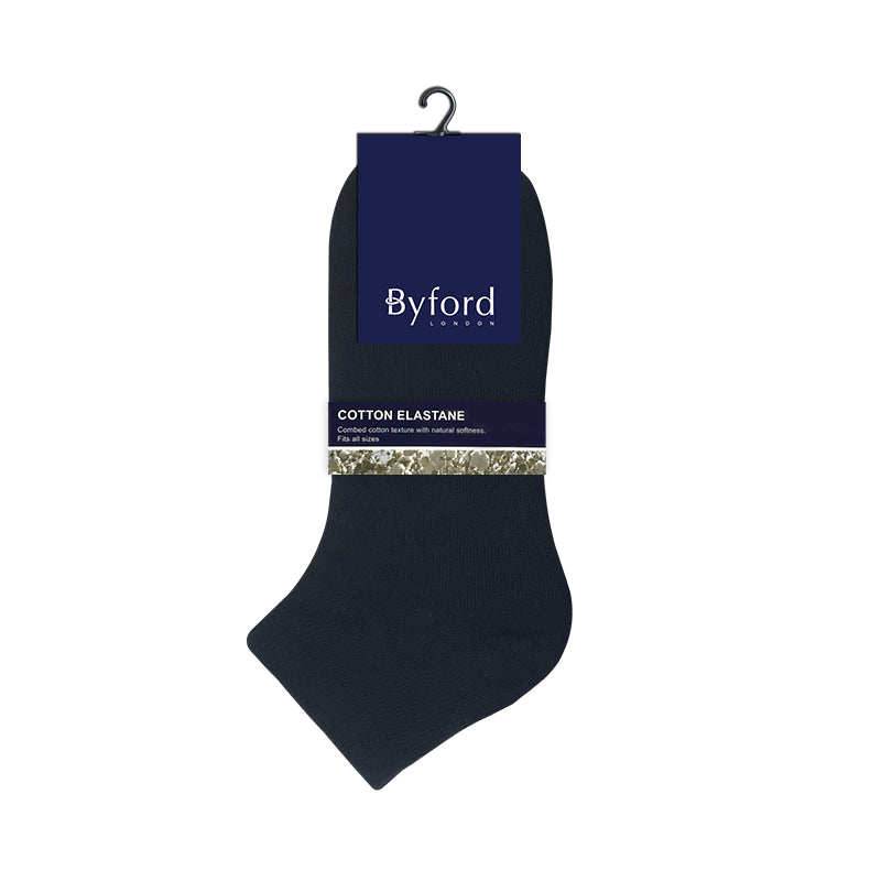 Byford 3prs Men's Ankle Socks | Cotton Elastane | BMS277434BLK
