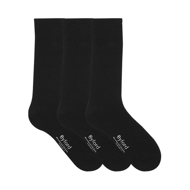 Byford 3prs Men's Full Length Socks | Cotton Elastane | BMS371261AS1