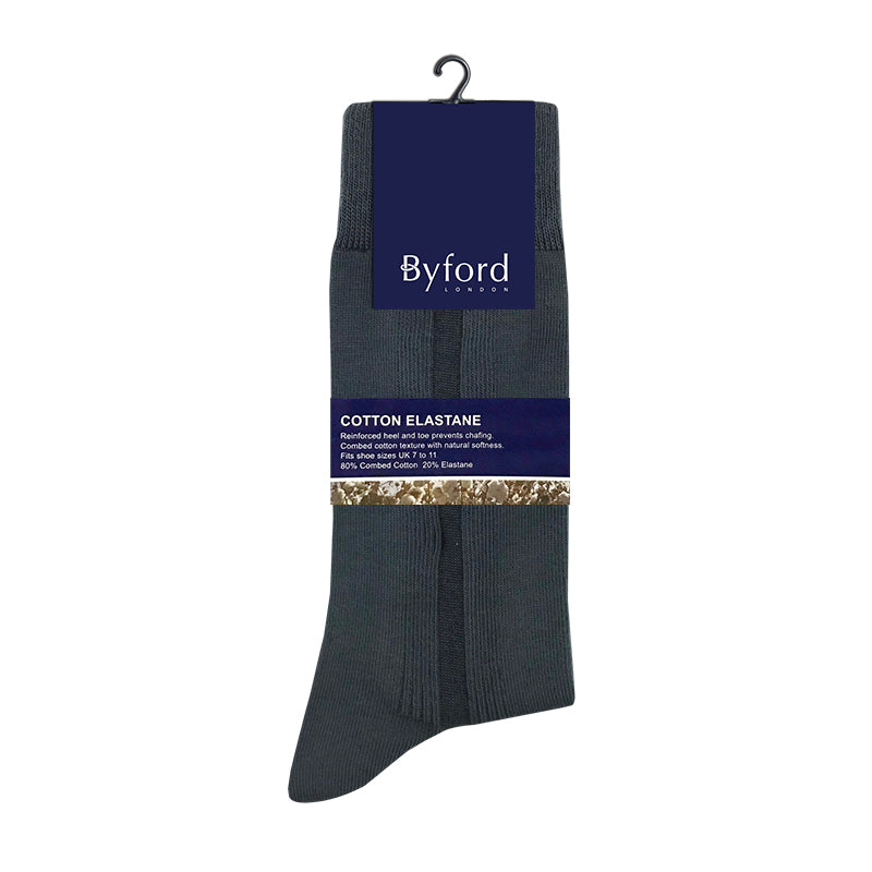 Byford 3prs Men's Full Length Socks | Cotton Elastane | BMS557178AS1