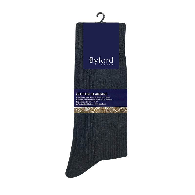 Byford 3prs Men's Full Length Socks | Cotton Elastane | BMS557179AS1