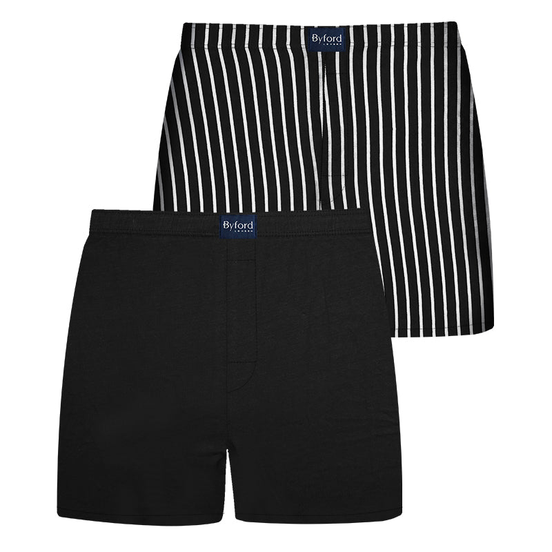 Byford 2pcs Men's Knit Boxer Shorts | Combed Cotton | BMX576896AS1
