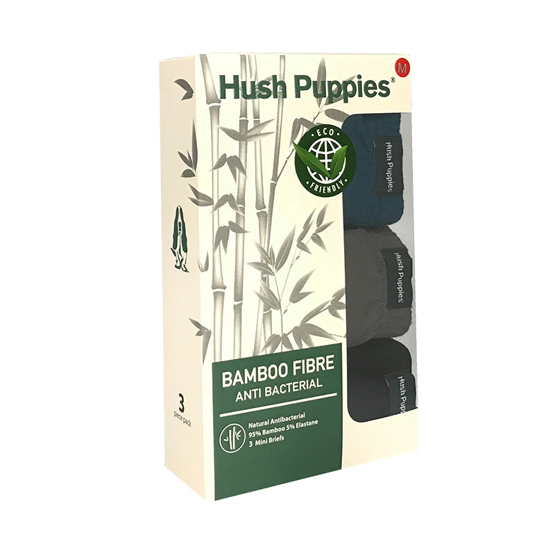 Hush Puppies 3pcs Men's Mini Briefs | Bamboo Elastane | HMB107726AS1