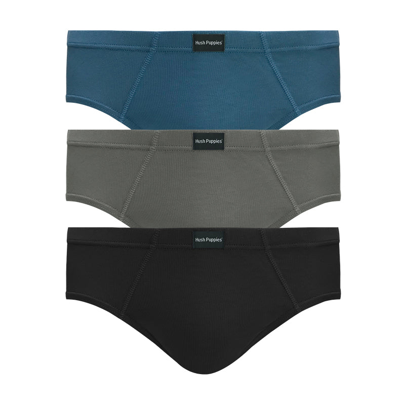 Hush Puppies 3pcs Men's Mini Briefs | Bamboo Elastane | HMB107726AS1