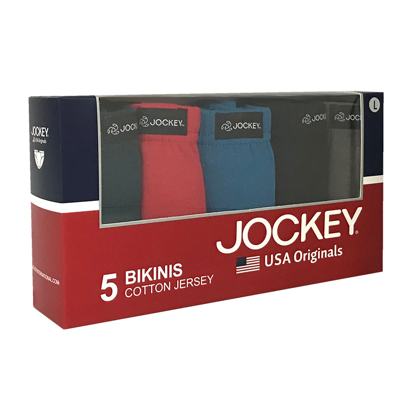 Jockey® 5pcs Men's Bikini Briefs | Cotton | USA | JMB151062AS1