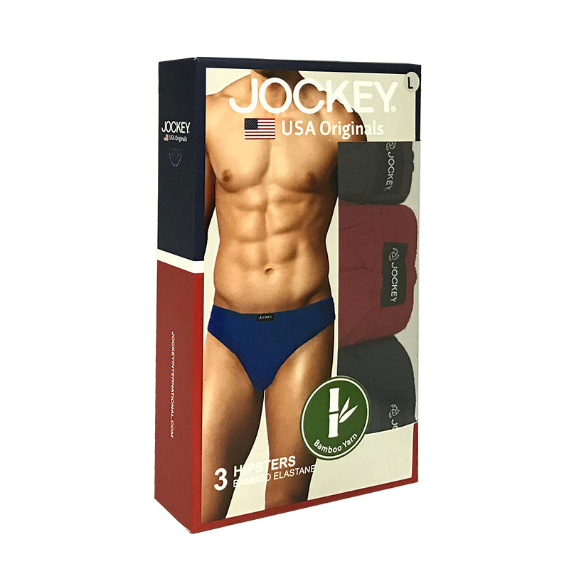 Jockey® 3pcs Men's Hipster Briefs | Bamboo Elastane | USA | JMB151064AS1