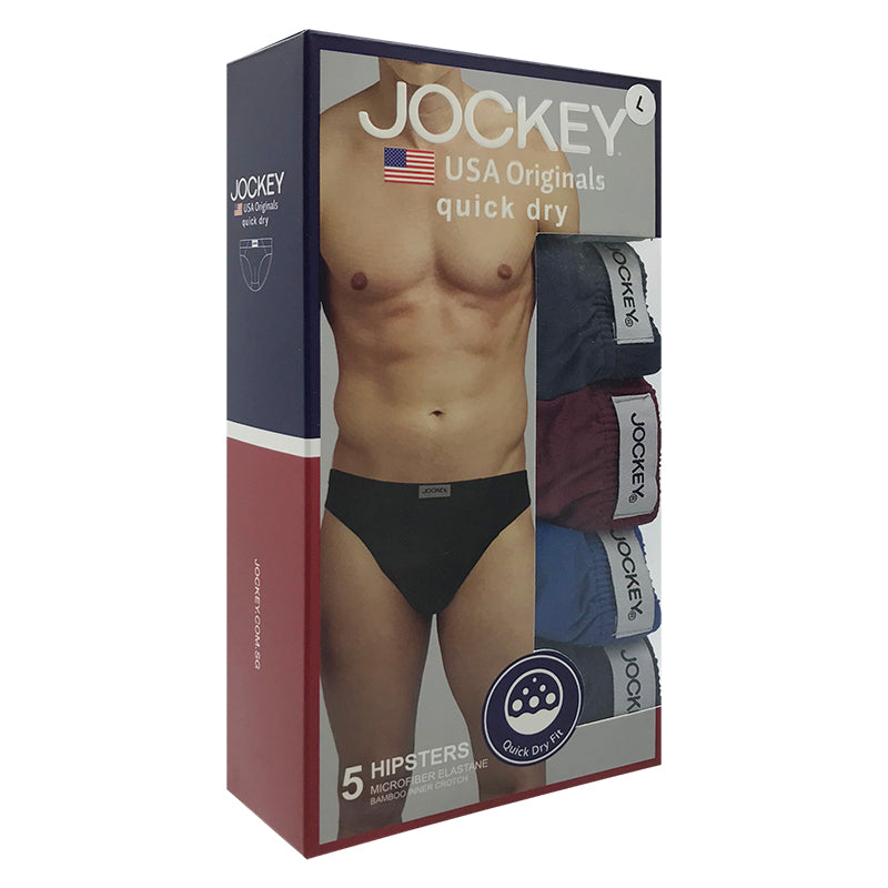 Jockey® 5pcs Men's Hipster Briefs | Microfiber Bamboo Elastane JMB157744AS1
