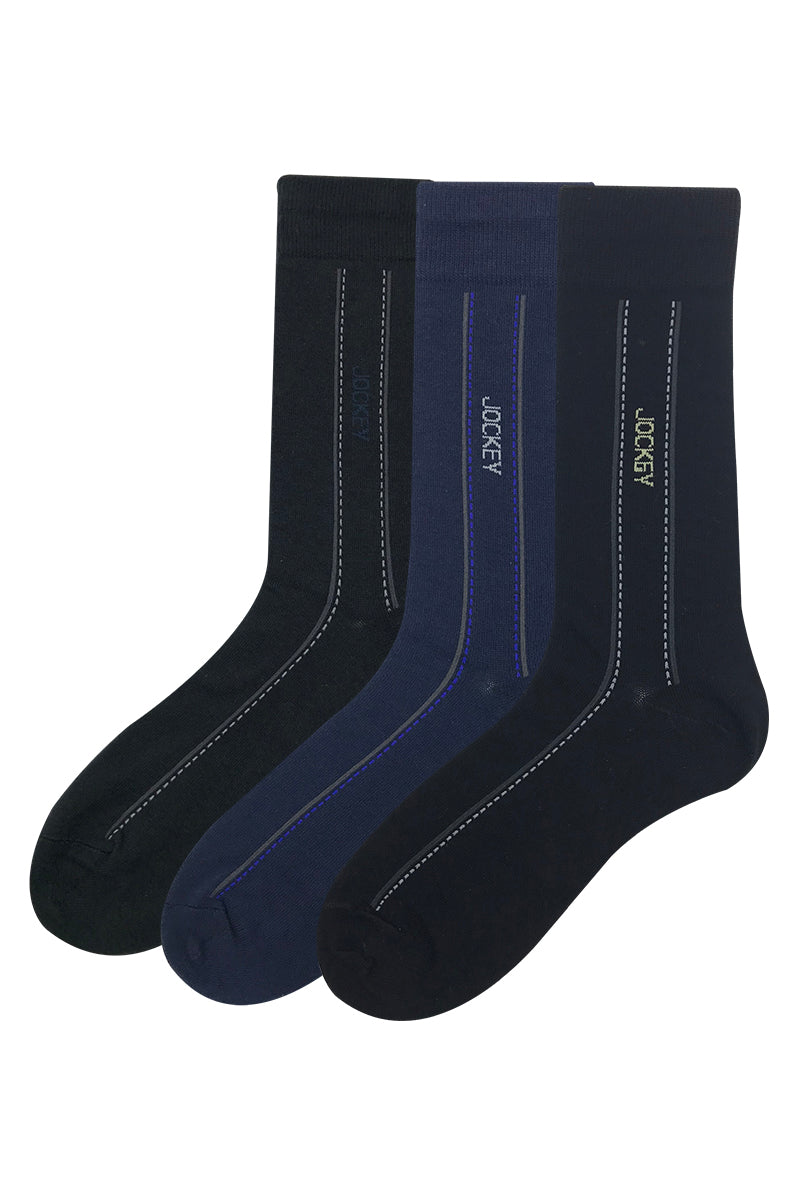 Jockey® 3prs Men's Full Length Socks | Cotton Elastane | JMS639260AS1