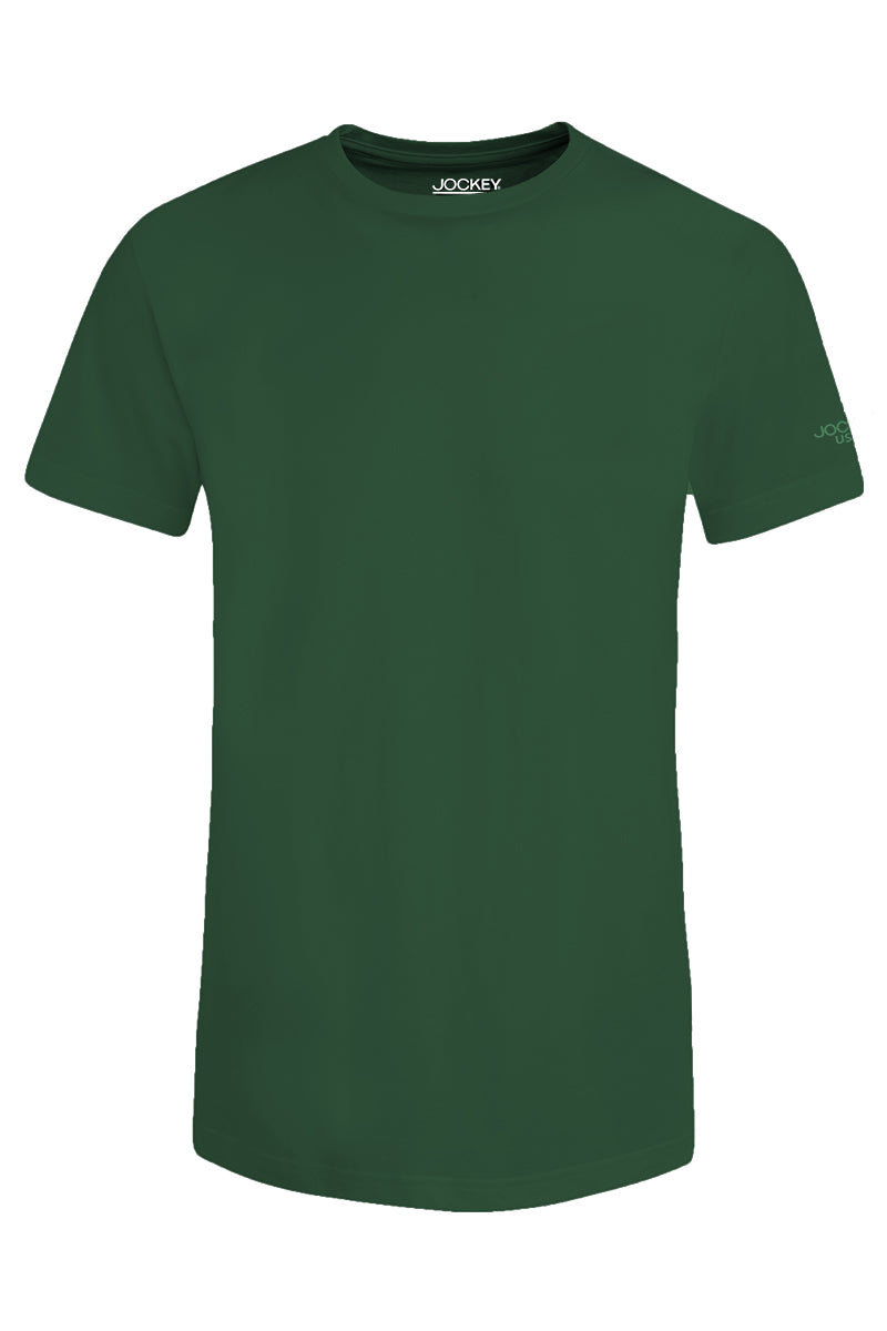 Jockey® Men's Basic Tee With Logo On Sleeve | Cotton Single Jersey | Slim Fit | JMT938617