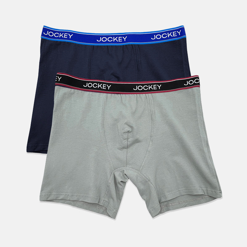 Jockey® 2pcs Men's Basic Long Trunk | Cotton Elastane | JMX958470AS1