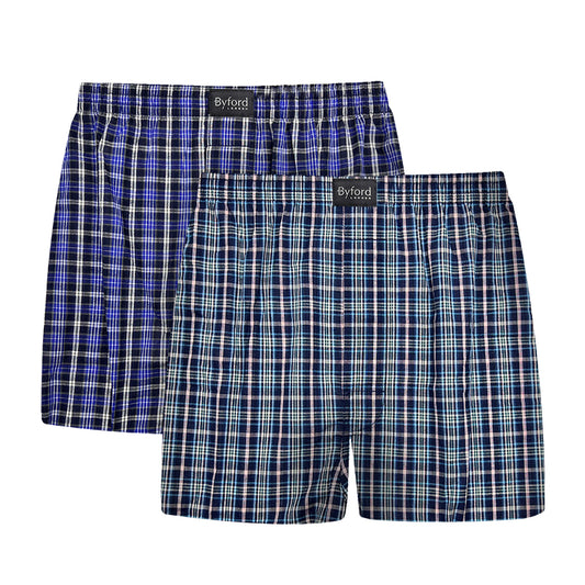 Byford 2pcs Men's Woven Boxer Shorts | Cotton Blend | BMX238104AS1