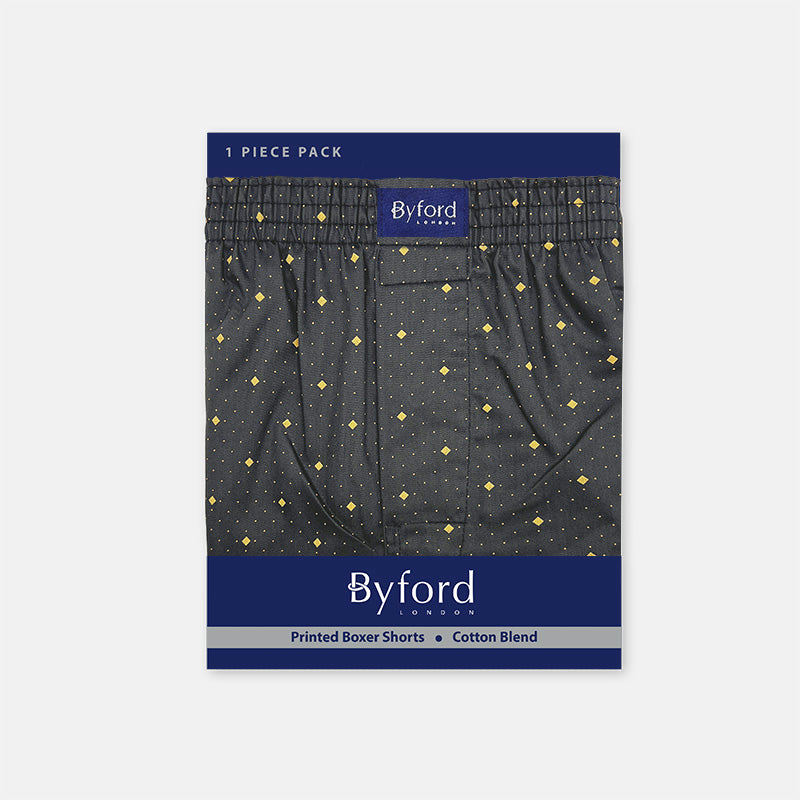 Byford 1pc Men's Printed Boxer Shorts | Cotton Blend | BMX429006AS1