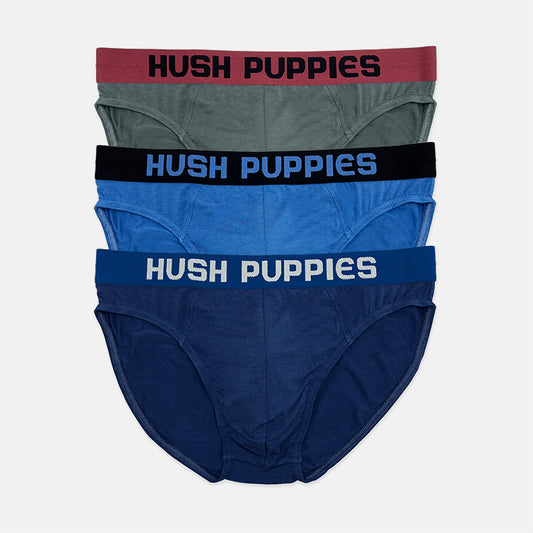Hush Puppies 3pcs Men's Hipster Briefs | Bamboo Elastane | HMB278281AS1