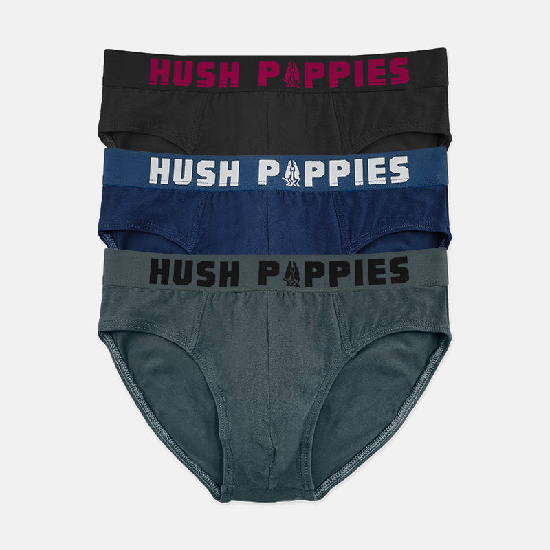 Hush Puppies 3pcs Men's Briefs | Cotton Elastane | Mini | HMB278283AS1