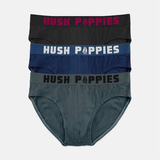 Hush Puppies 3pcs Men's Mini Briefs | Cotton Elastane | HMB278283AS1
