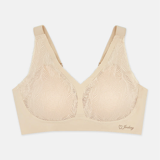 Inner Statement Singapore - The Jockey®️ Forever Fit™ V-Neck Unlined Bra  proves simple can feel really, really good. The blended fabric is  incredibly soft, with wider bands to help you enjoy a