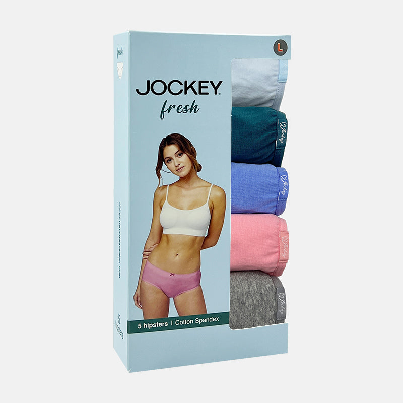 Jockey® 5pcs Ladies' Hipster Panties | Cotton Spandex | Fresh JLU278244AS1