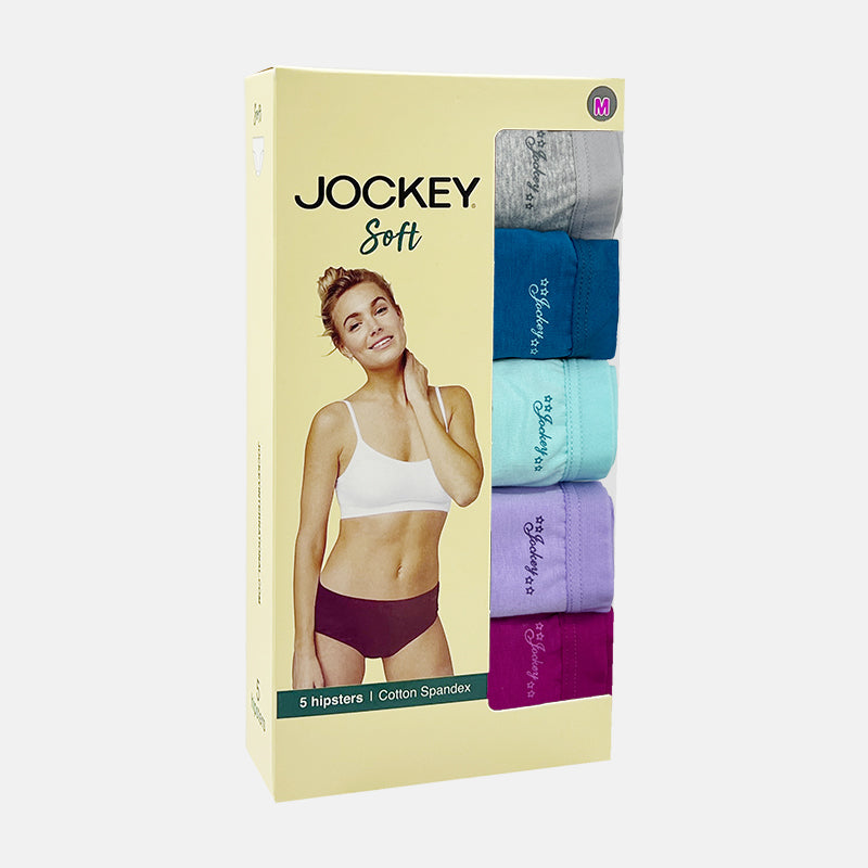 Jockey® Ladies 5pcs Hipster Panties | Cotton Spandex | Soft | JLU308768AS1