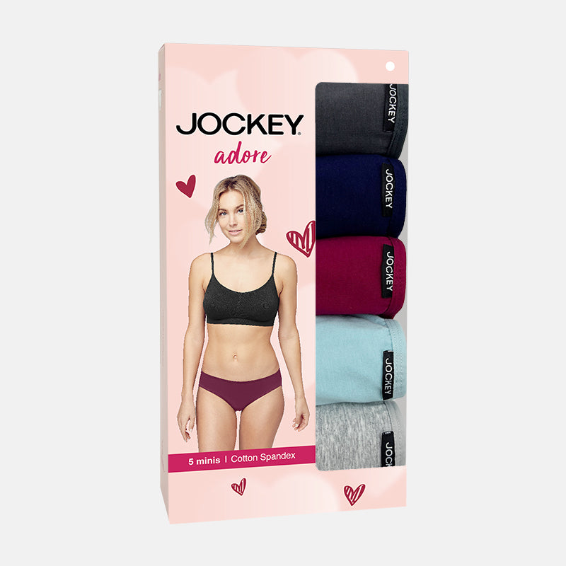 Jockey 5pcs Ladies Panties | Cotton Spandex | Mini | Adore | JLU378917AS1