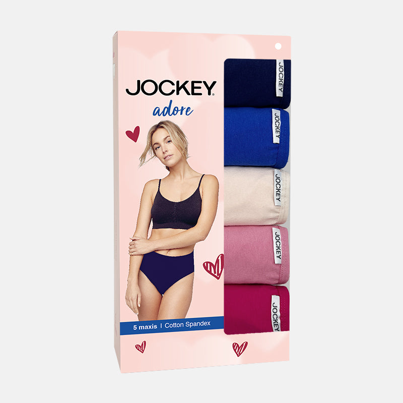 Jockey 5pcs Ladies Panties | Cotton Spandex | Maxi | Adore | JLU378919AS1