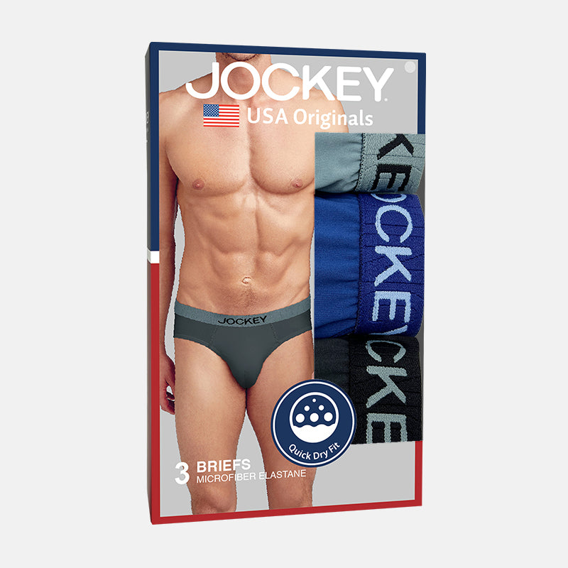 Jockey® 3pcs Men Mini Briefs | Microfiber Elastane | USA Originals | JMB358859AS1