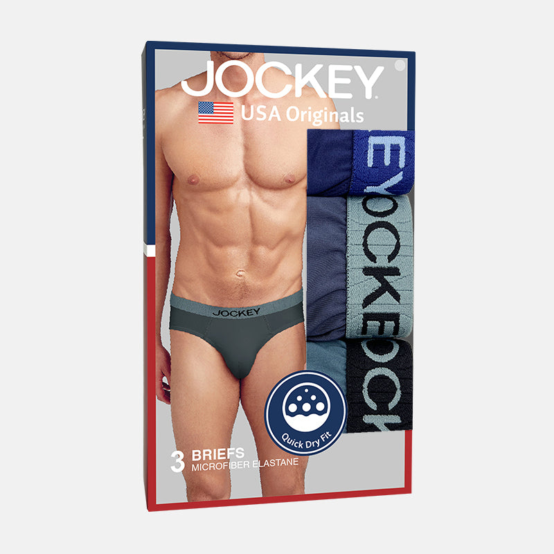 Jockey® 3pcs Men Mini Briefs | Microfiber Elastane | USA Originals | JMB358859AS1