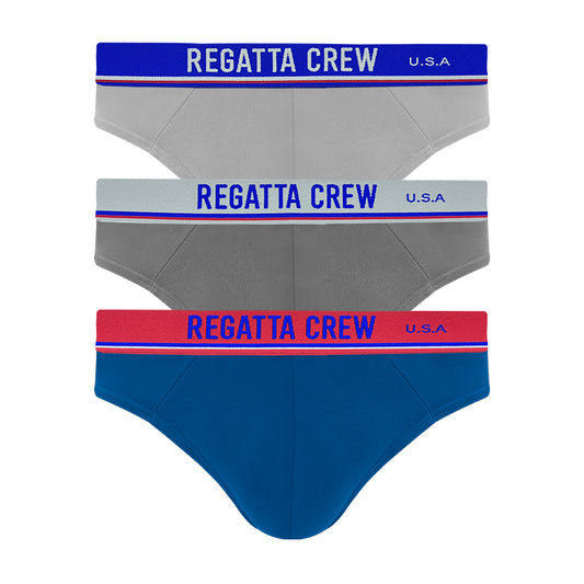 Regatta Crew 3pcs Men's Mini Briefs | Bamboo Elastane | RMB238023AS1