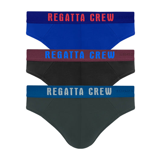 Regatta Crew 3pcs Men's Mini Briefs | Cotton Elastane | RMB238025AS1