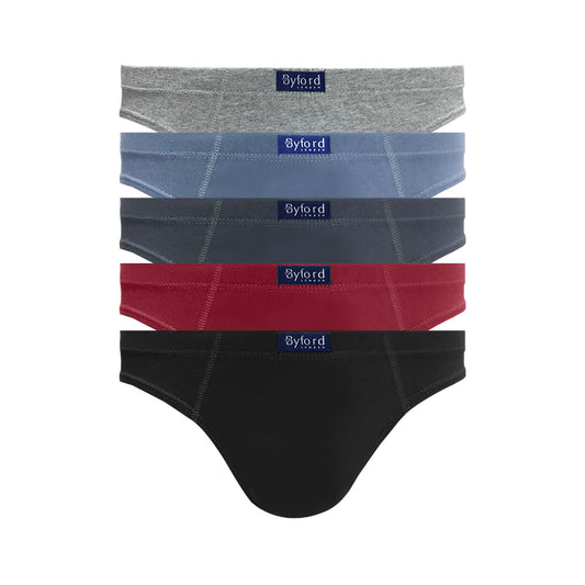 Byford 5pcs Men's Hipster Briefs | Combed Cotton | BMB907263AS1