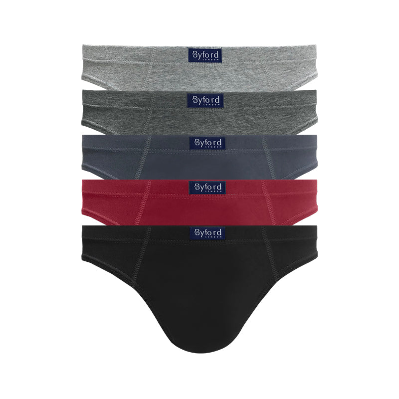 Byford 5pcs Men's Briefs | Combed Cotton | Hipster | BMB907263AS1