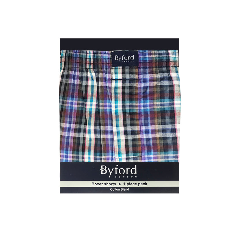 Byford 1pc Men's Woven Boxer Shorts | Cotton Blend | BMX806608AS1