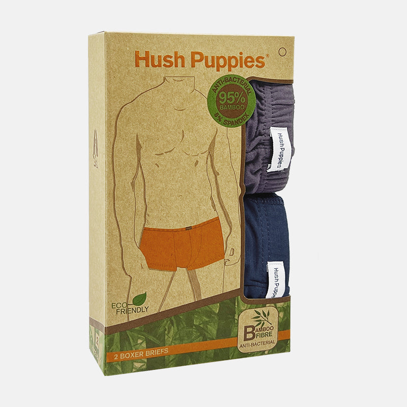 Hush Puppies 2pcs Men's Boxer Briefs | Bamboo Spandex | BS2323