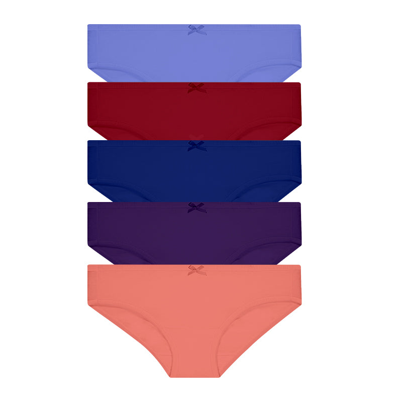 Hush Puppies 5pcs Ladies' Mini Panties | Cotton Spandex | Basic C | HLU008879AS1