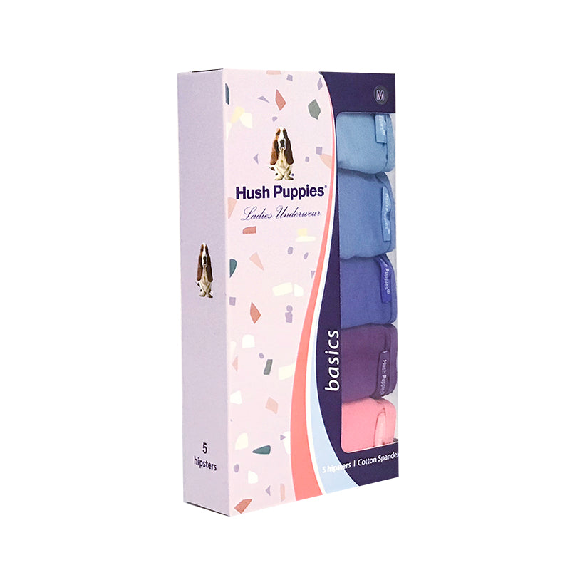 Hush Puppies 5pcs Ladies' Panties | 95% Cotton 5% Spandex | Mini | Basic D | #HLU008884AS1