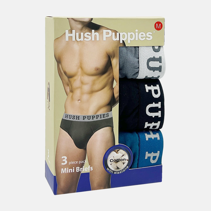 Hush Puppies 3pcs Men's Briefs | Cotton Elastane | Mini | HMB107724AS1