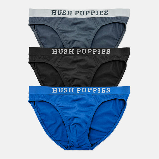 Hush Puppies 3pcs Men's Mini Briefs | Cotton Elastane | HMB107724AS1