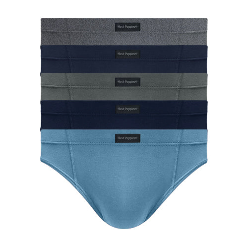 Hush Puppies 5pcs Men's Mini Briefs | Cotton Single Jersey | HMB679414AS1