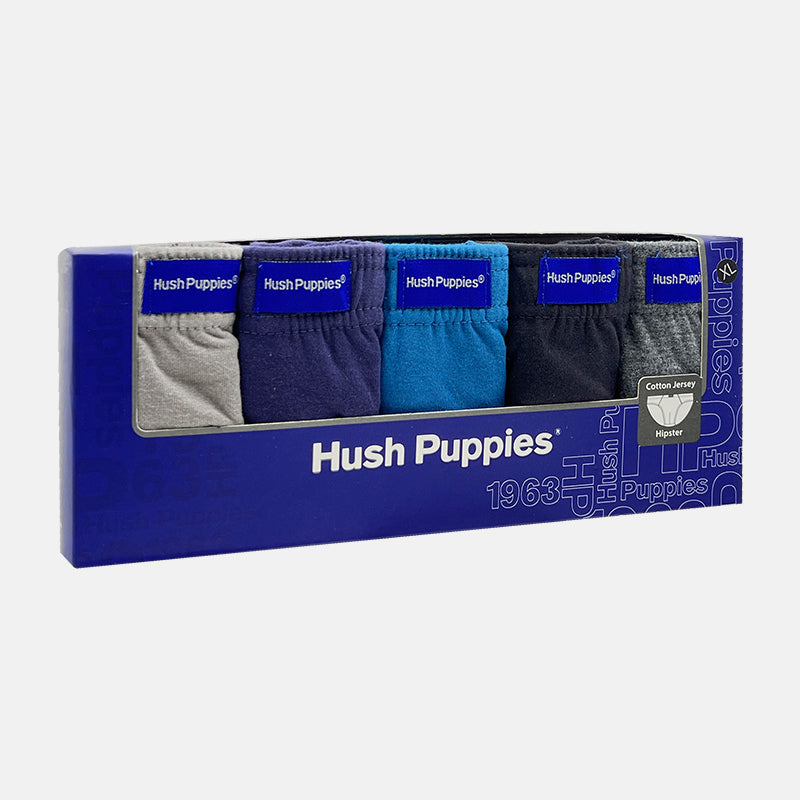 Hush Puppies 5pcs Men's Briefs | 100% Combed Cotton | Hipster | HMB679425AS1